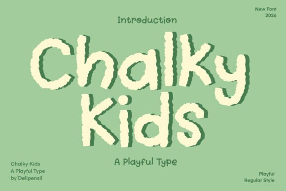 Chalky Kids: The Font That Brings Chalkboard Charm to Your Designs