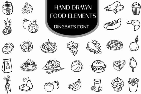 Hand Drawn Food Elements: A Complete Dingbats Font Guide