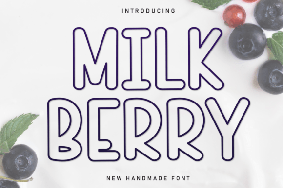 Infuse Sweetness and Whimsy into Your Projects with the Milk Berry Font