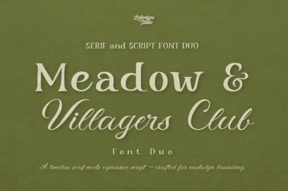 Meadow Villager Club Duo: A Font Pairing for Timeless Design