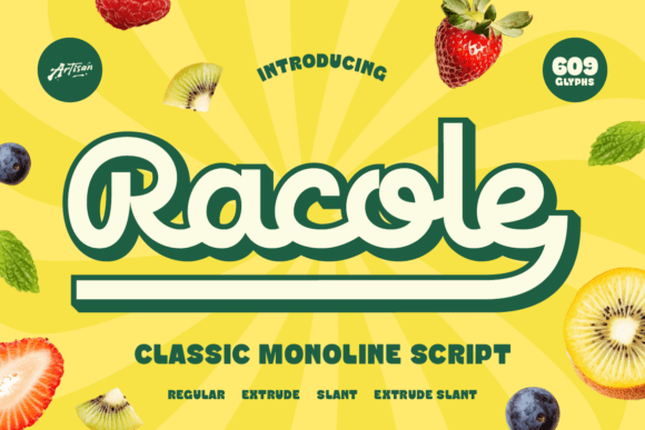 Racole Font: Capturing the Irresistible Charm of a Retro Summer in Your Designs