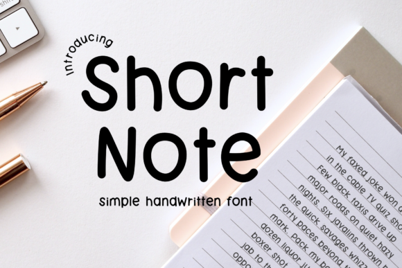 Short Note: A Handwritten Font for Warm, Personal Designs